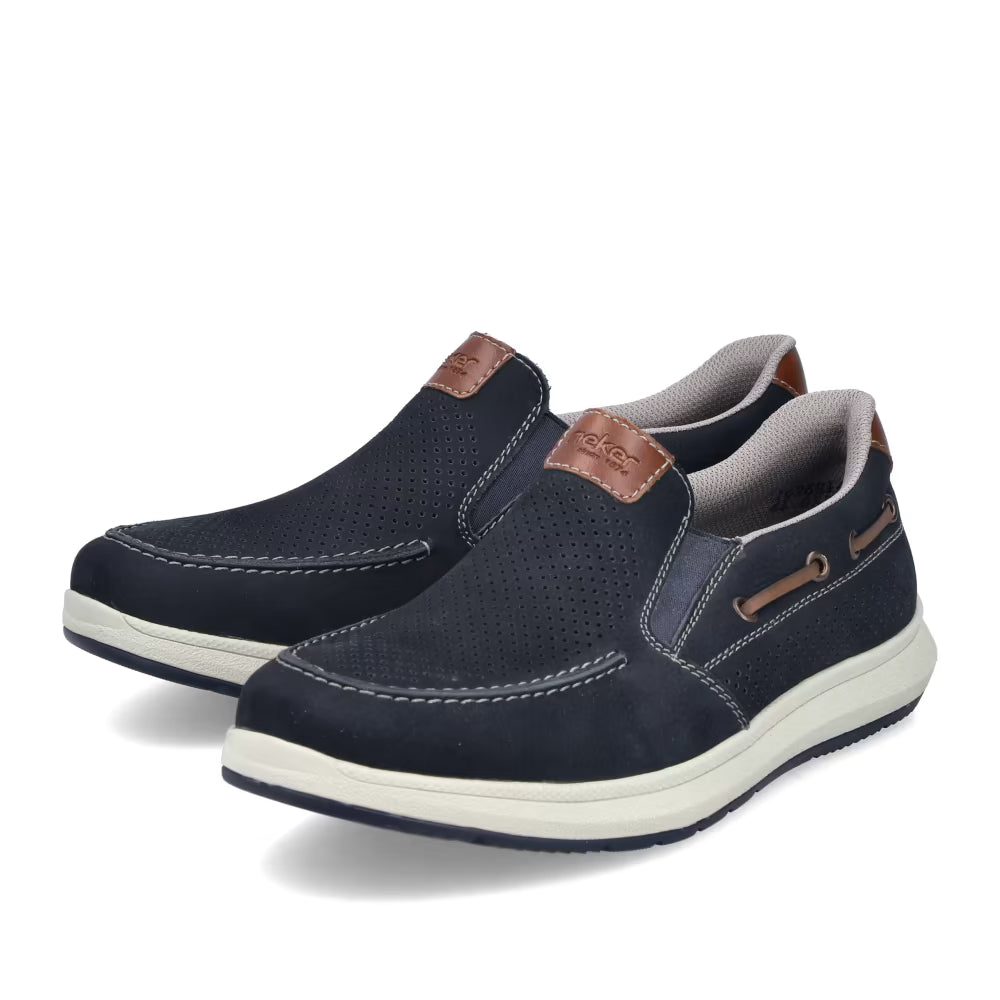 Rieker 16968-14 Navy H Fit Slip On Shoes