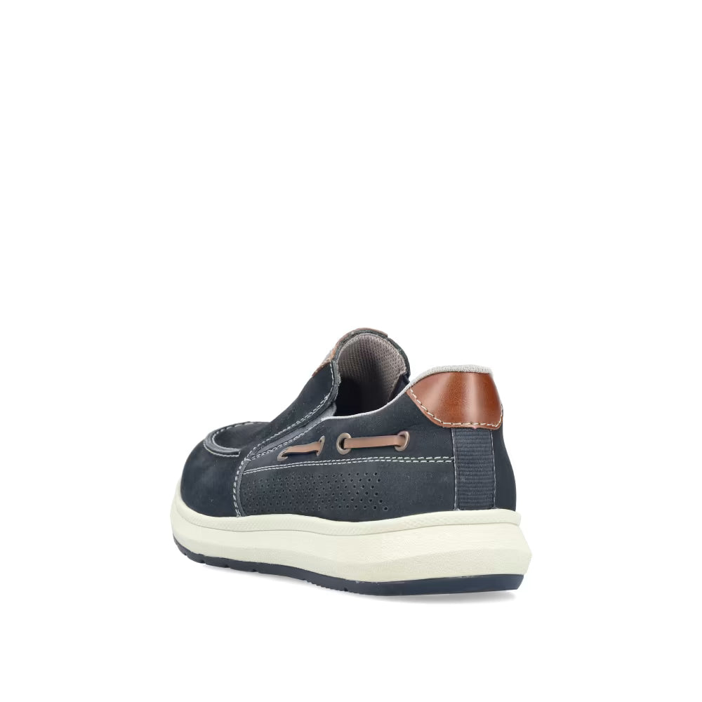 Rieker 16968-14 Navy H Fit Slip On Shoes