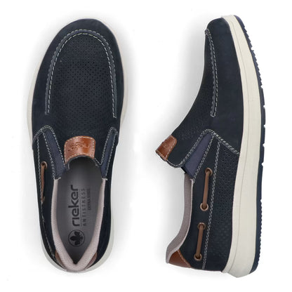 Rieker 16968-14 Navy H Fit Slip On Shoes