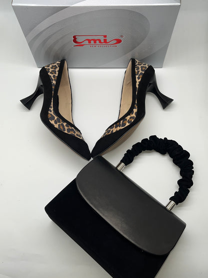 Emis ZPAN7993/206 Black/711 Leopard Heels