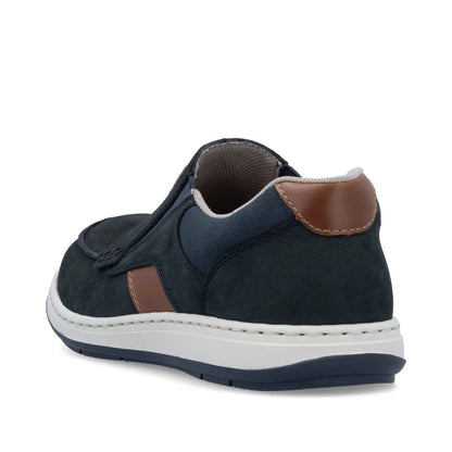Rieker 17368-14 Navy /Tan H Fit Slip On Shoes
