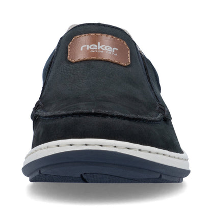 Rieker 17368-14 Navy /Tan H Fit Slip On Shoes