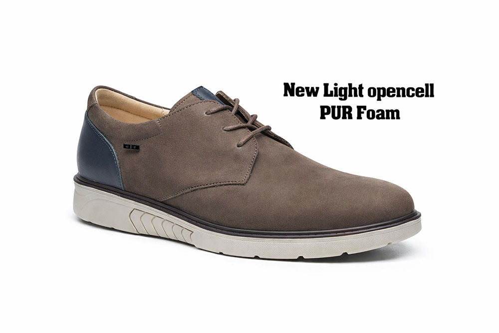 G Comfort 1824 B Brown Soft Nubuck Laced Shoes