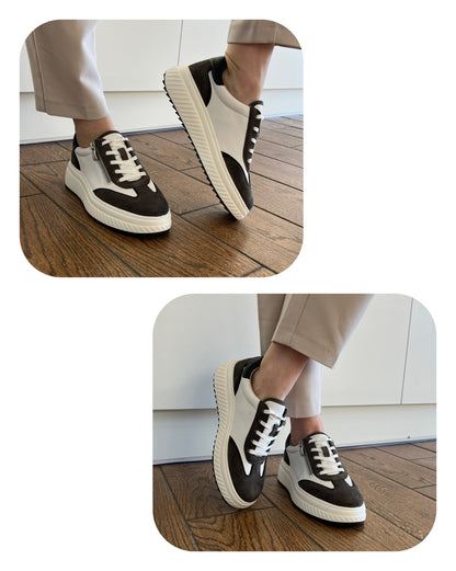 Caprice 9-23600-45 152 White & Grey Combi Trainers