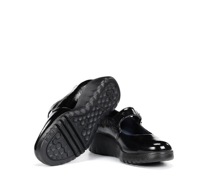 Fluchos F2247 Naplack Black Wedge Mary Jane