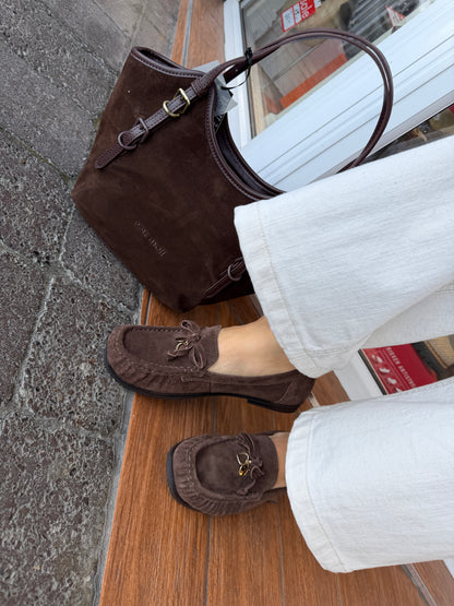 Gabor Comfort 4008.02.002 Cacao Brown Suede G Fit Slip On Loafers