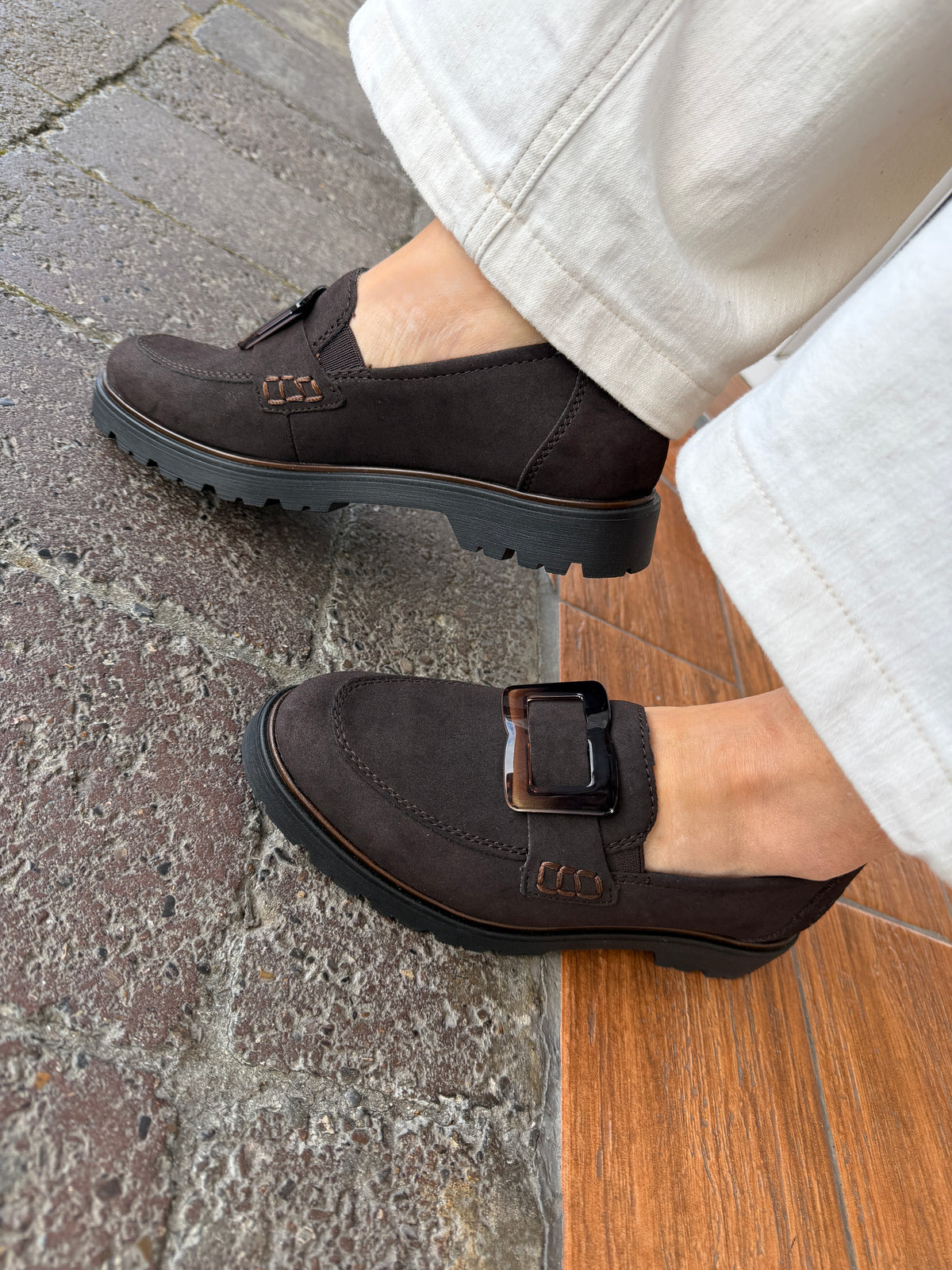 Rieker 45553-25 Brown Slip On Shoes