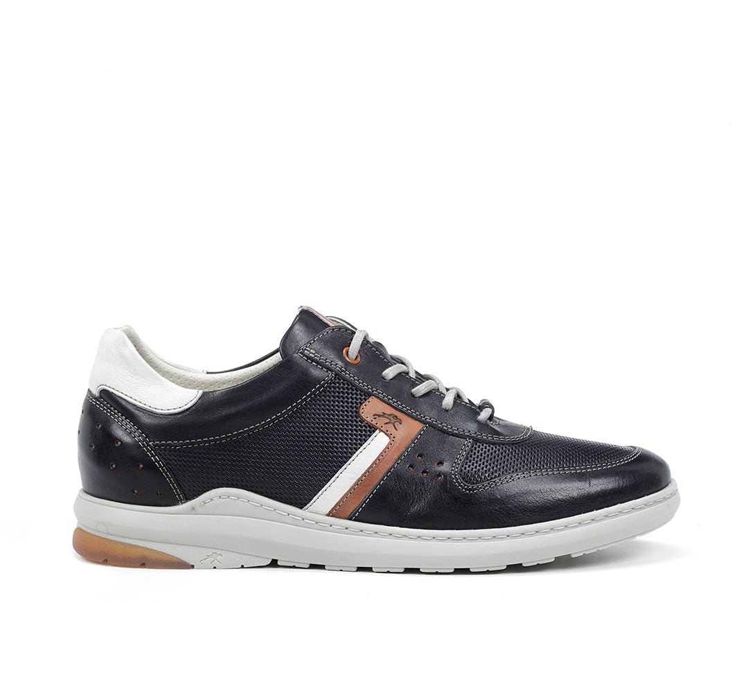 Fluchos F1162 Navy Lace Shoes with White Heel
