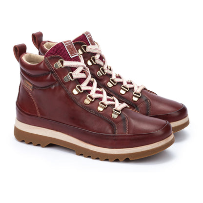 Pikolinos Vigo W3W-8564 Arcilla Burgundy Lace Ankle Boots