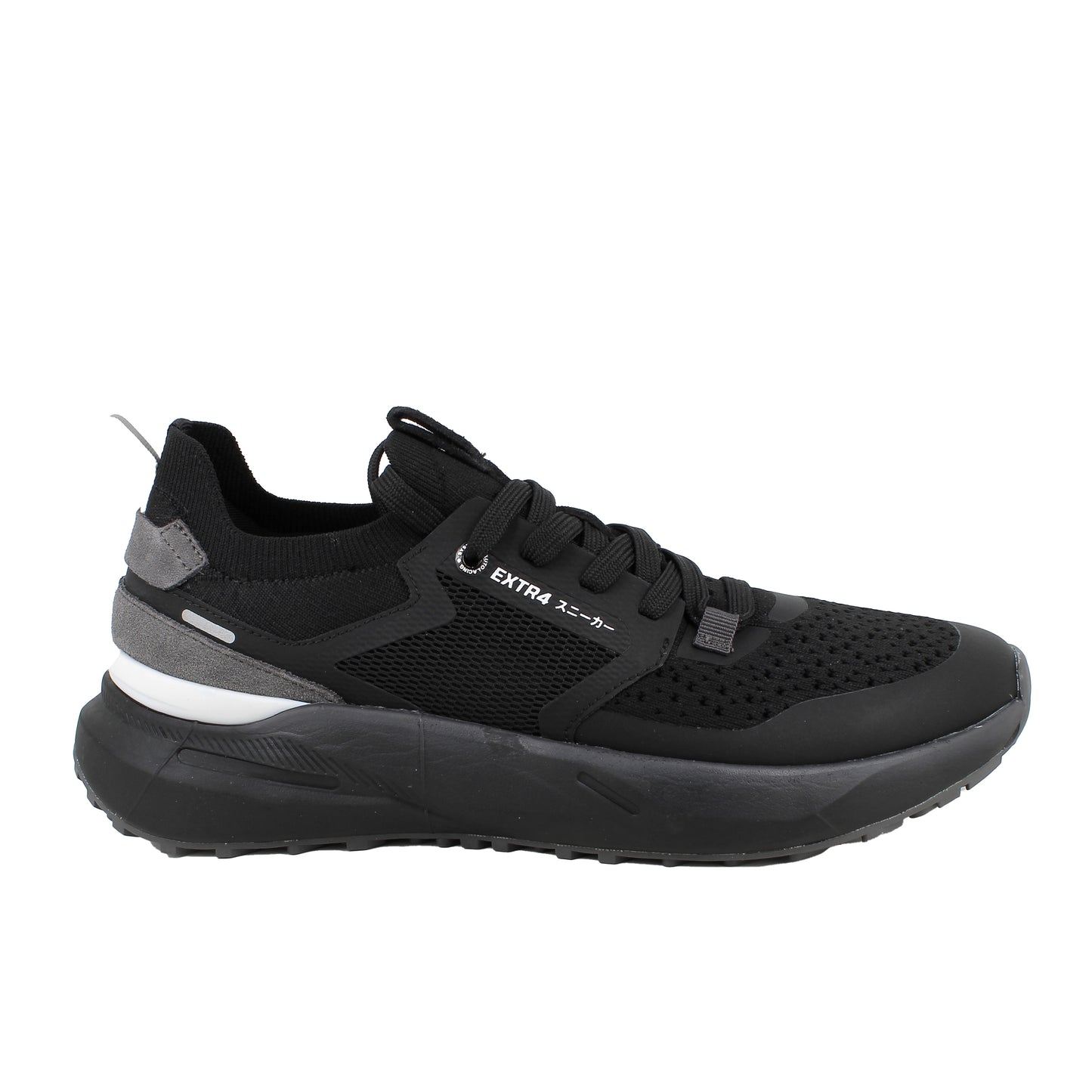Extr4 1202044 Tessuto Knite Black Sneakers