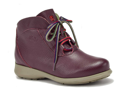 Jose Saenz 2082 Rural Bogota Vino Burgundy Rural Gold Ankle Boots