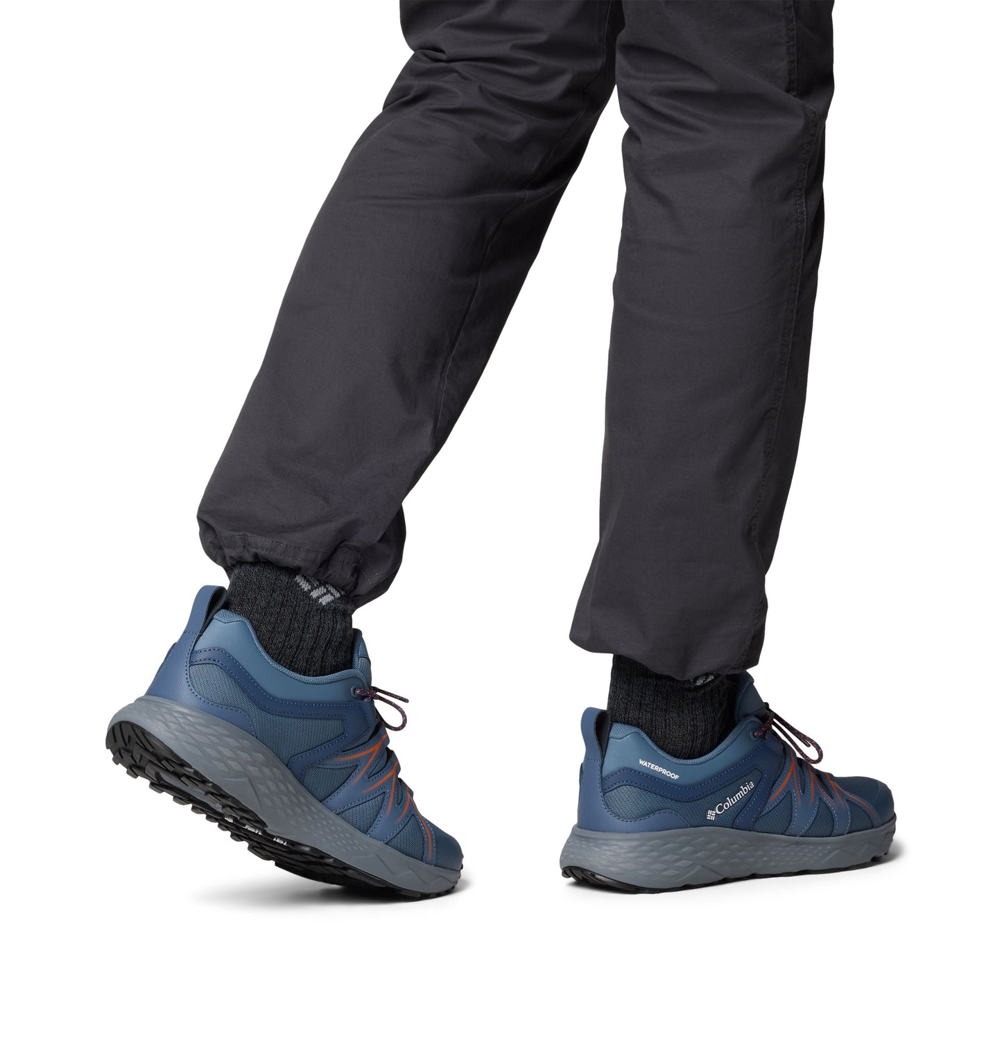 Columbia 2108301441 BM3094-441 Peakfream Roam Waterproof Mountain Blue Grey & Tangy Orange Walking Shoes