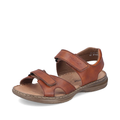 Rieker 21461-24 Tan Brown Velcro Sandals