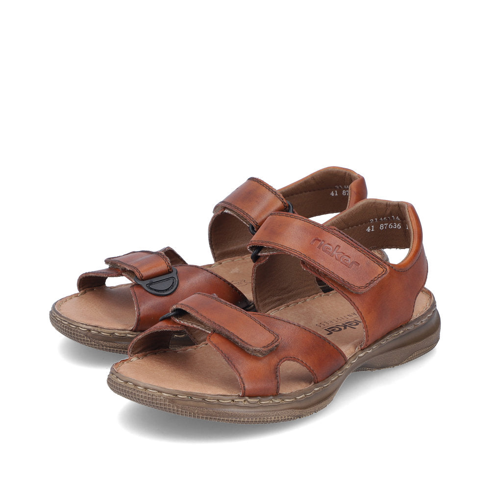 Rieker 21461-24 Tan Brown Velcro Sandals