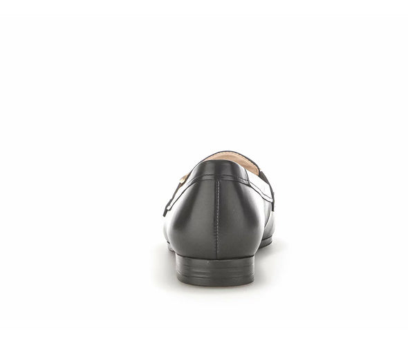 Gabor 22.434.57 Comfort Black & Gold Slip On Loafers