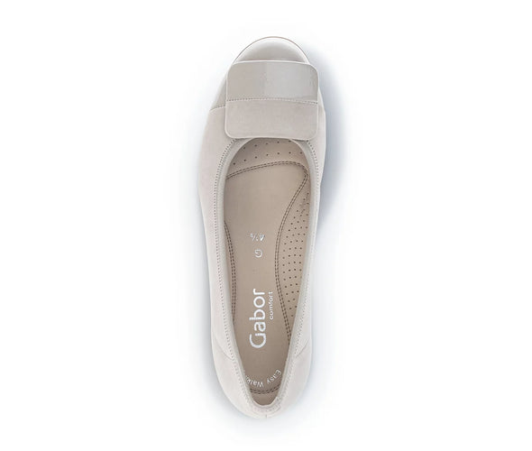 Gabor 22.624.31 Beige Slip On Ballerina Pumps