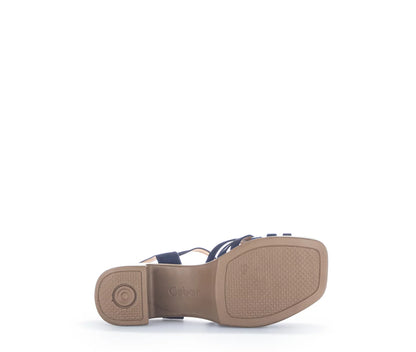 Gabor 22.723.46 Comfort Dark Blue Block Heel Sandals