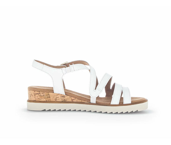 Gabor 22.754.50 Comfort White Wedge Sandals