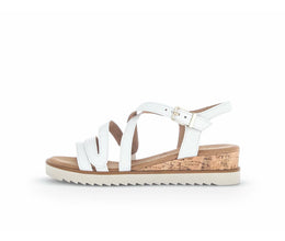 Gabor 22.754.50 Comfort White Wedge Sandals