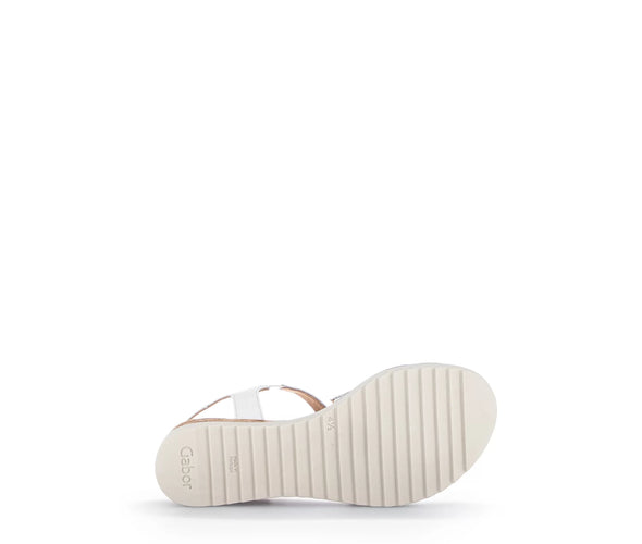 Gabor 22.754.50 Comfort White Wedge Sandals
