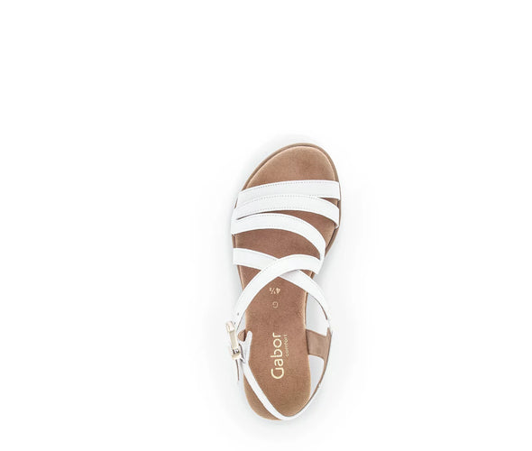 Gabor 22.754.50 Comfort White Wedge Sandals