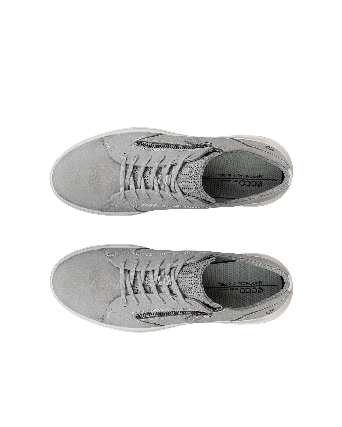 Ecco 223813 61540 Wild Dove/Pure Silver Metallic Move Zip Lace Sneaker
