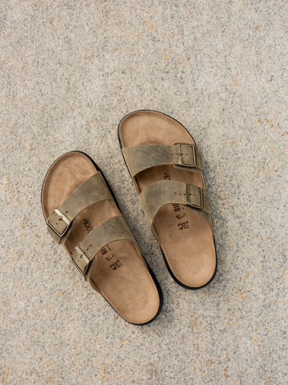 Birkenstock 1018463 Arizona CT M LEOI Faded Khaki Sandals