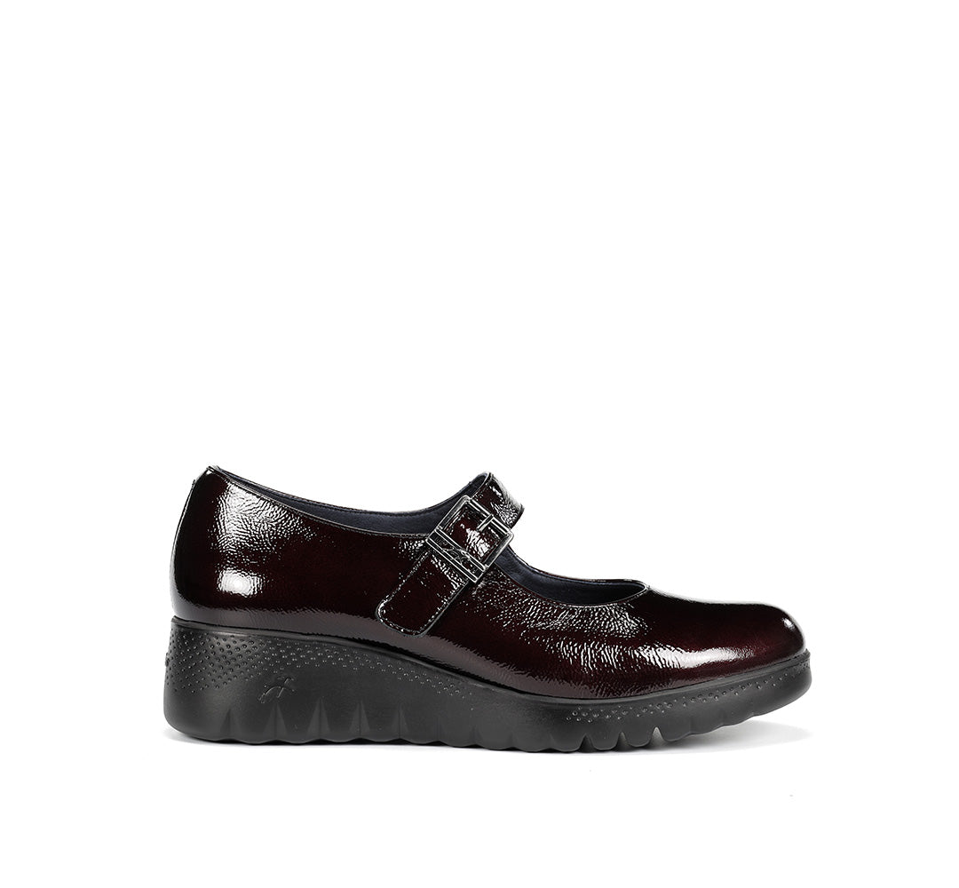 Fluchos F2247 Naplack Burdeos Burgundy Wedge Mary Jane