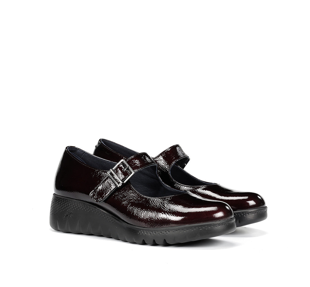 Fluchos F2247 Naplack Burdeos Burgundy Wedge Mary Jane