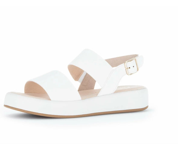 Gabor 24.520.20 White Platform Sandals
