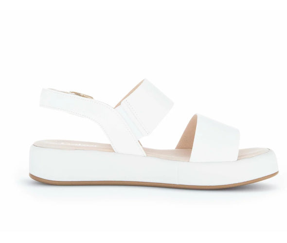 Gabor 24.520.20 White Platform Sandals