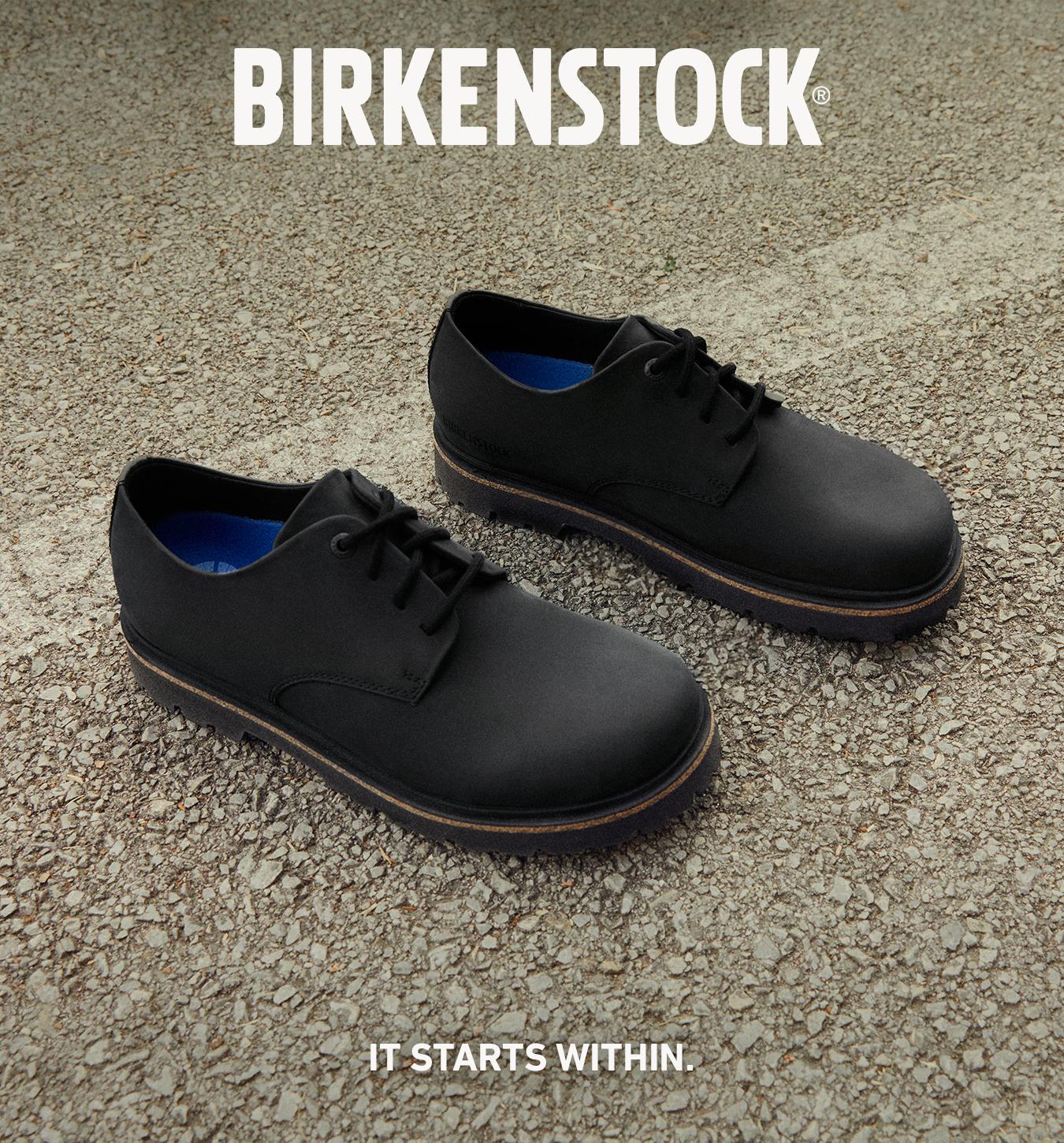 Birkenstock 1028173 Highwood Lace Low Natural Leather Oiled Black Shoes