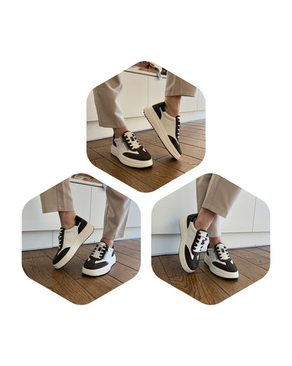 Caprice 9-23600-45 152 White & Grey Combi Trainers