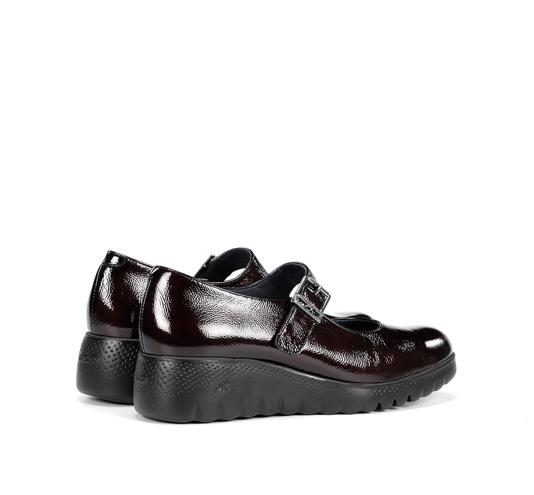 Fluchos F2247 Naplack Burdeos Burgundy Wedge Mary Jane