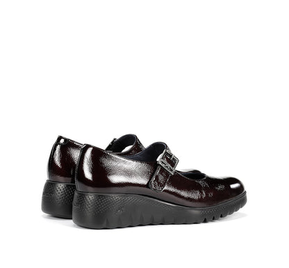 Fluchos F2247 Naplack Burdeos Burgundy Wedge Mary Jane