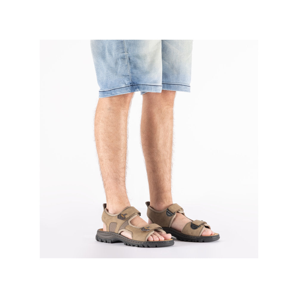 Rieker 25055-64 Brown Stone G Fit Sandals