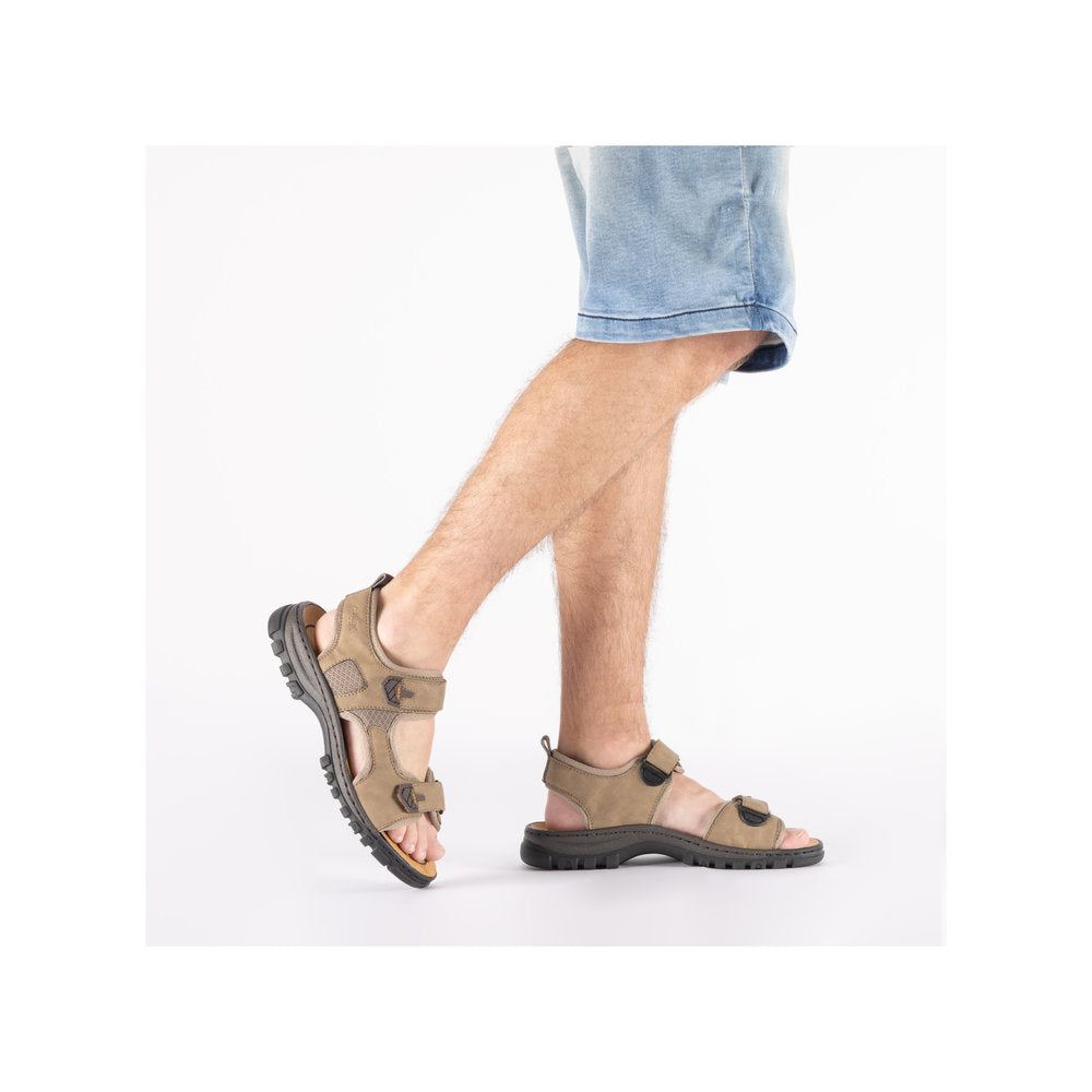 Rieker 25055-64 Brown Stone G Fit Sandals