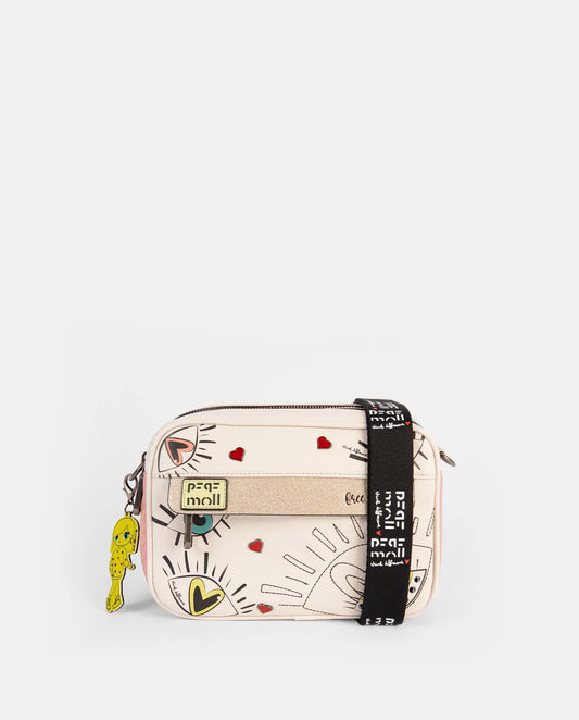 Pepe Moll 251551 Funny Off White Crossbody Bag - Vegan