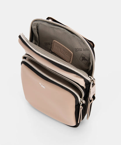 Pepe Moll 252214 Veronica Tri-Taupe Phone Bag