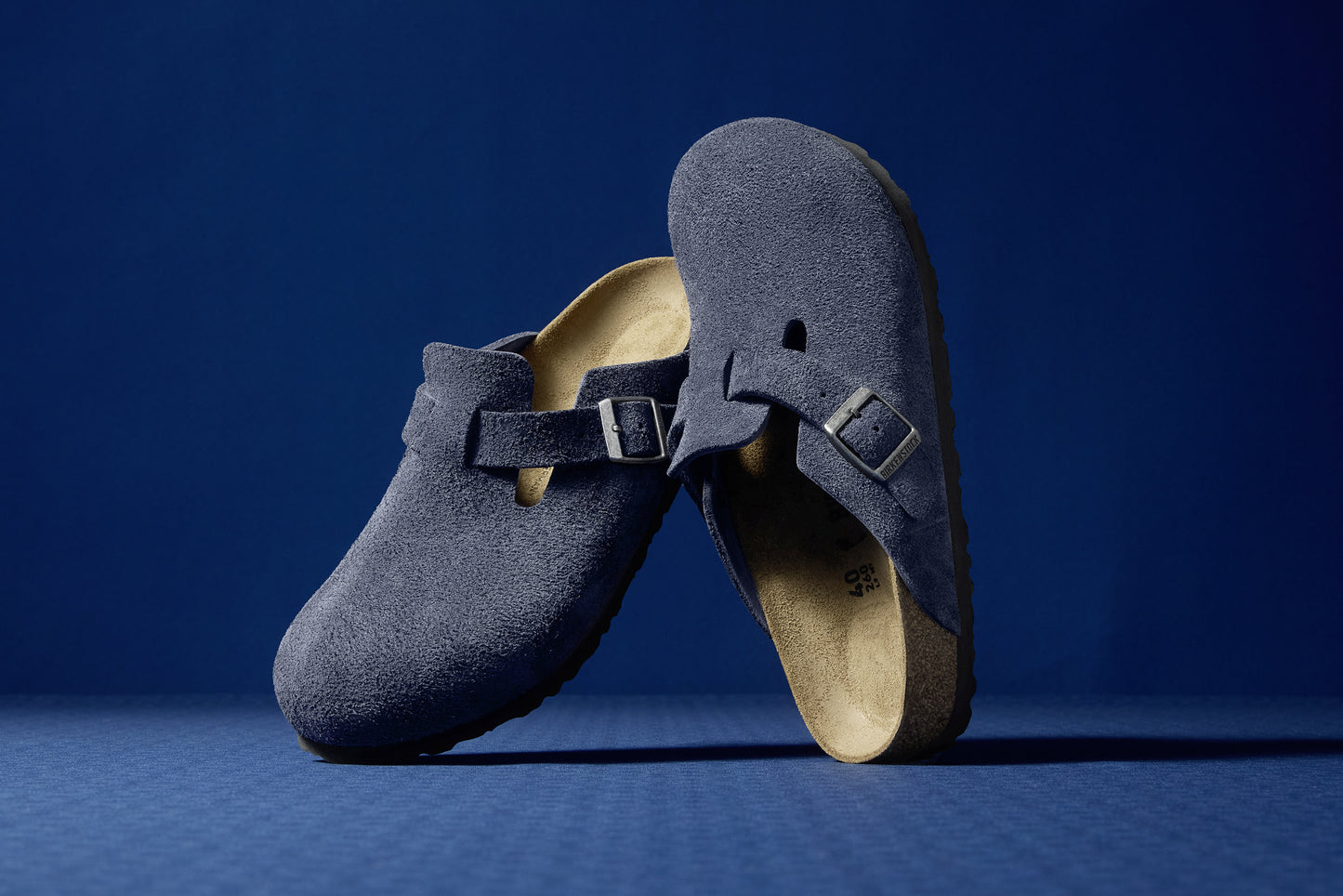 Birkenstock 1030816 Boston Suede Leather New Navy Clogs