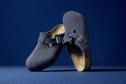 Birkenstock 1030816 Boston Suede Leather New Navy Clogs