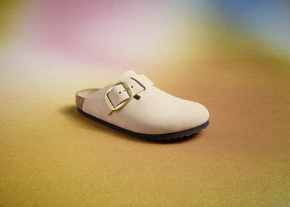 Birkenstock 1028052 Boston Big Buckle Nubuk Leather Sandcastle Clogs