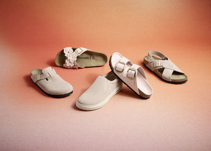 Birkenstock 1029392 Arizona Light Rose Big Buckle Natural Leather Patent High Shine Sandals