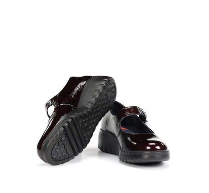 Fluchos F2247 Naplack Burdeos Burgundy Wedge Mary Jane