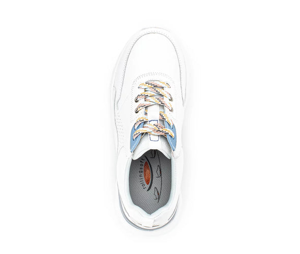 Gabor 26.935.51 Rollingsoft White & Blue Sneakers