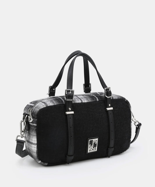 Pepe Moll 262211 Cora Black & Check Handbag