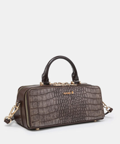 Pepe Moll 262410 ISIS Brown Reptile Print Handbag