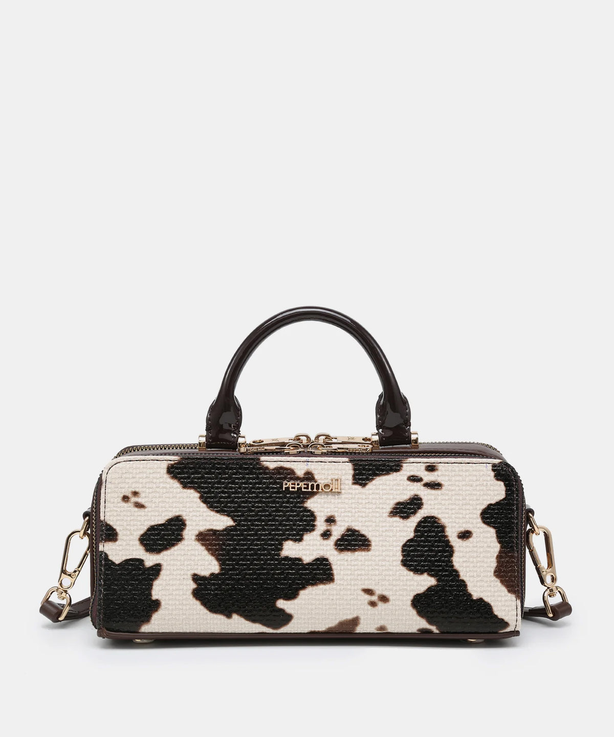 Pepe Moll 262411 ISIS Brown Cow Print Handbag