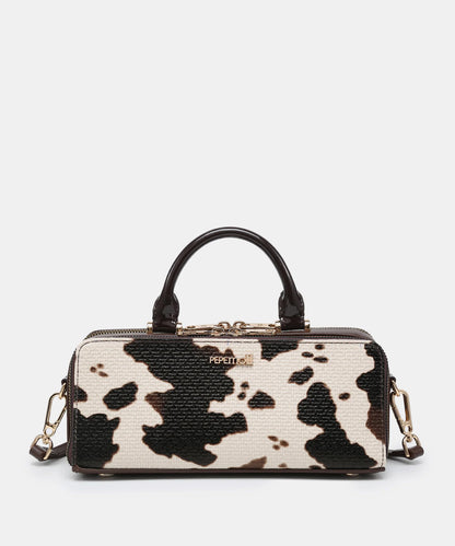 Pepe Moll 262411 ISIS Brown Cow Print Handbag