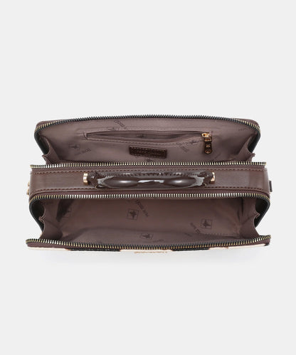 Pepe Moll 262411 ISIS Brown Cow Print Handbag